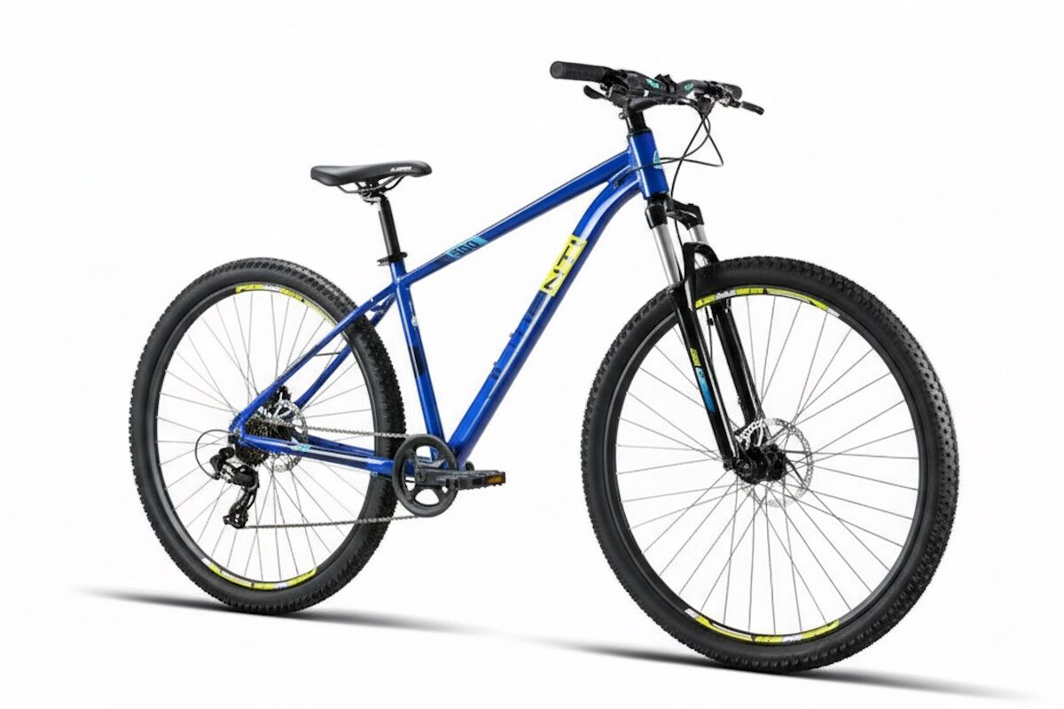 Bici MTB aluminio ligera 29 pulñgadas con suspensión con bloqueo, frenos hidráulicos y 8 velocidades.