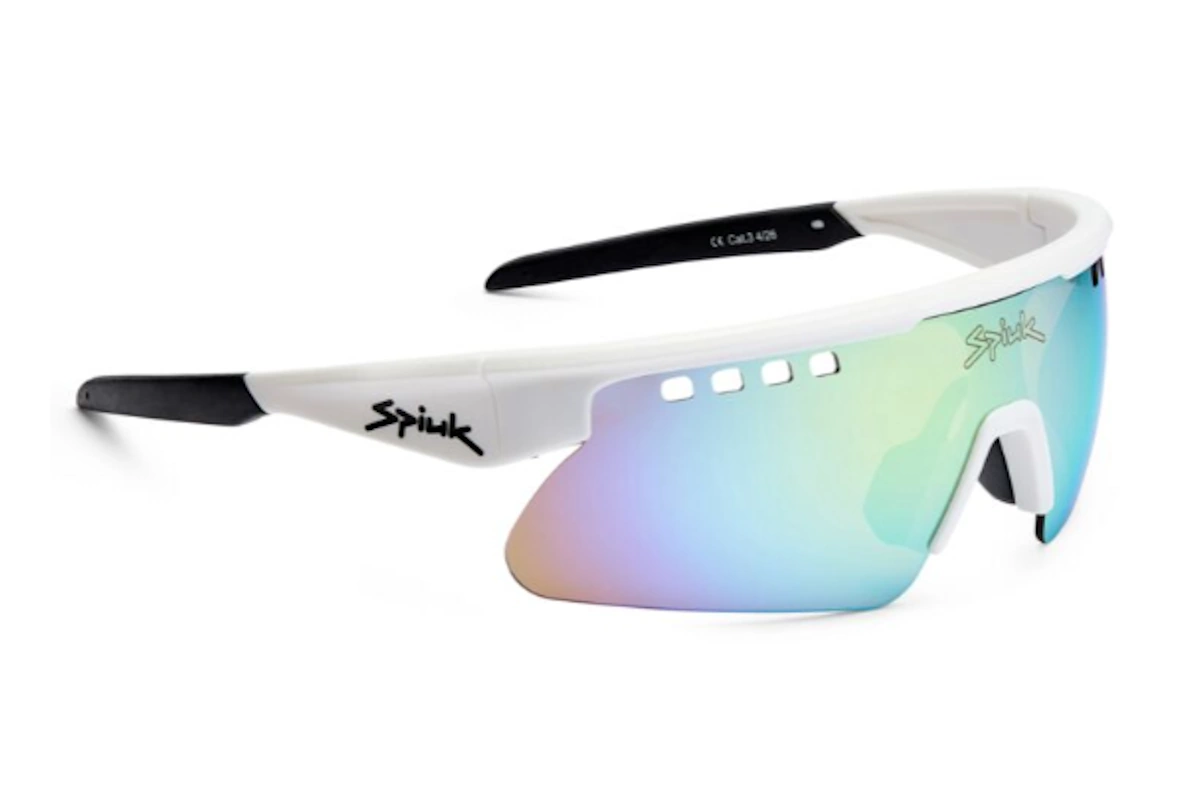 Gafas Spiuk Aloha Junior blanco espejo amarillo para ciclismo junior