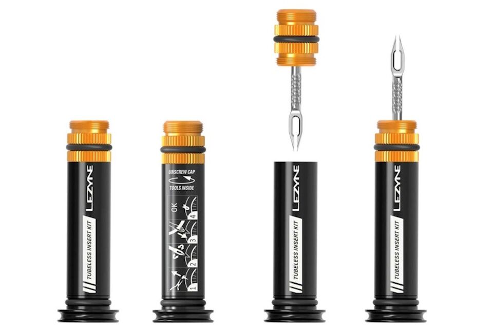 Kit reparacion tubeless Compacto oculto en manillar Lezyne