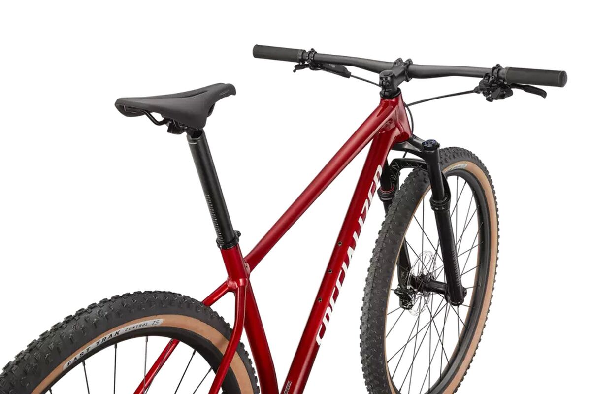 Specialized Chisel HT Comp - Gloss Red Tint Fade Over Brushed Silver / Tarmac Black / White W/ Gold Pearl - Imagen 4