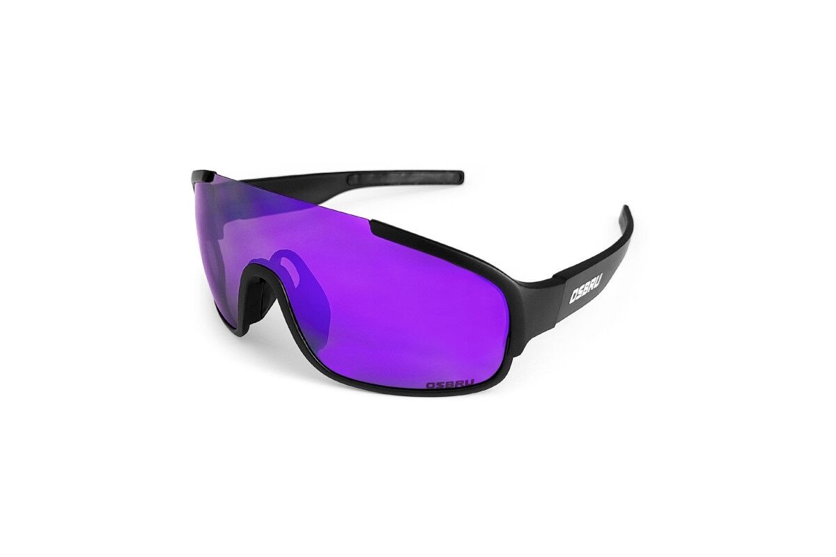 Gafas ciclismo OSBRU EVO DOMI - BLACK/LILA