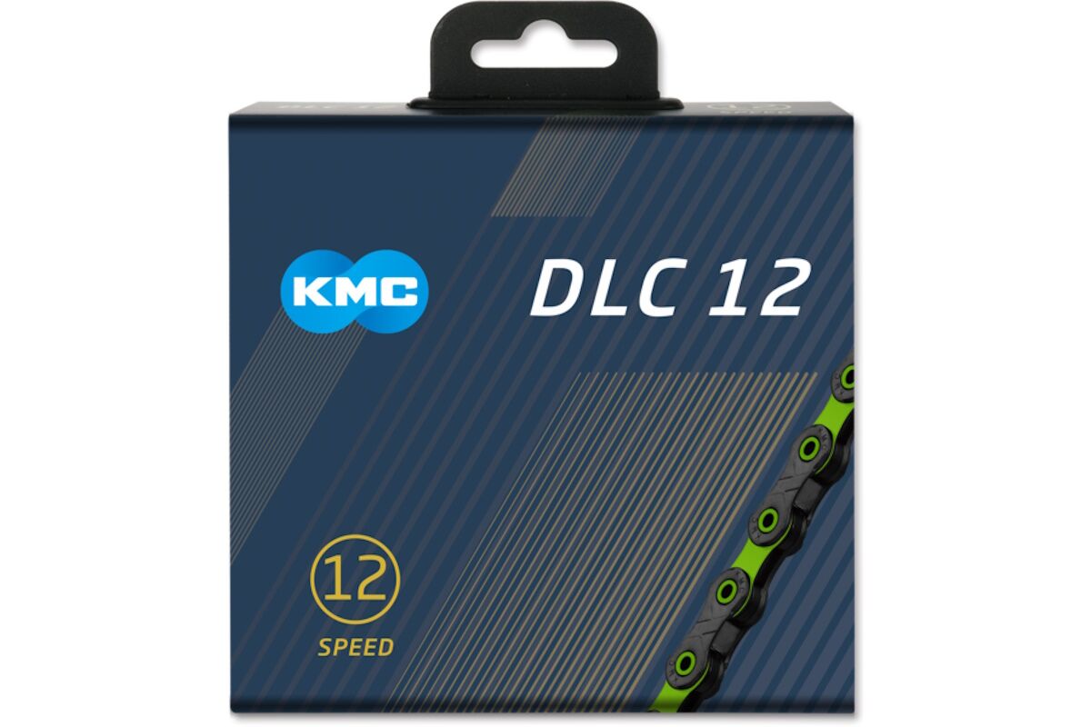Cadena KMC DLC 12V NEGRO/VERDE 126P - Imagen 2