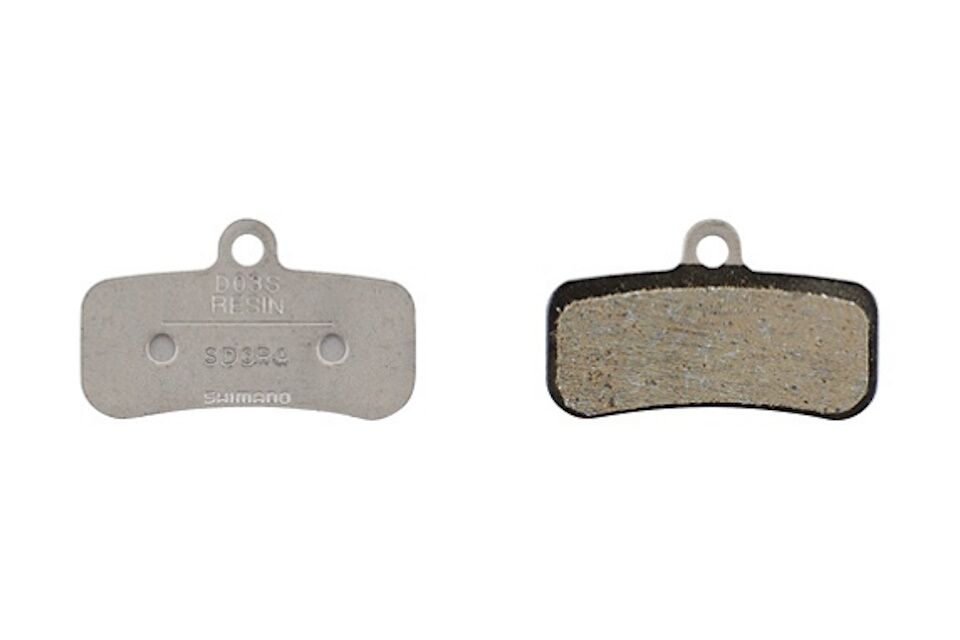 Pastillas de freno de resina Shimano D03S-RX y muelle con pasador de aletas - Imagen 2