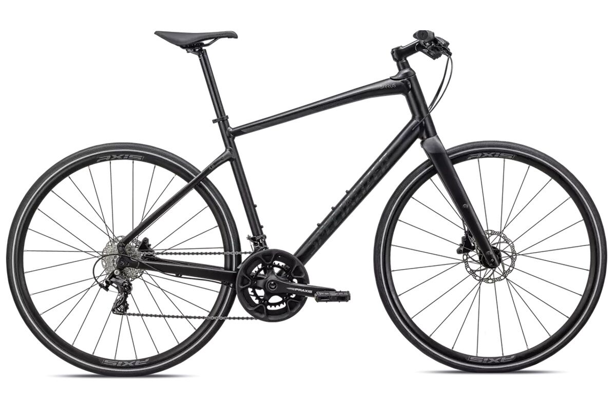 Bicicleta Specialized Sirrus 4.0 2022 en tallas XXS, XS y S, ideal para movilidad urbana y cicloturismo, con cuadro de aluminio, horquilla de carbono con suspensión Future Shock, frenos hidráulicos y transmisión 2x10, perfecta para jóvenes y personas de hasta 160 cm de altura.