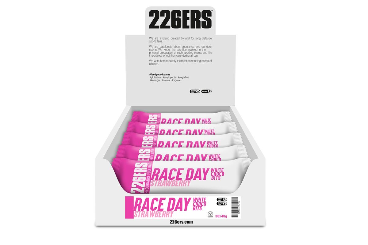 Barrita 226ERS - ENDURANCE FUEL BAR - CHOCO BITS - Chocolate Blanco y Fresa - Imagen 3