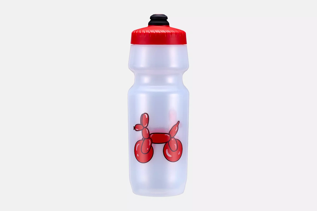 Bidón Specialized Big Mouth 700 ml Balloondog Clear - tapa de rosca hermética, boca ancha y alto caudal