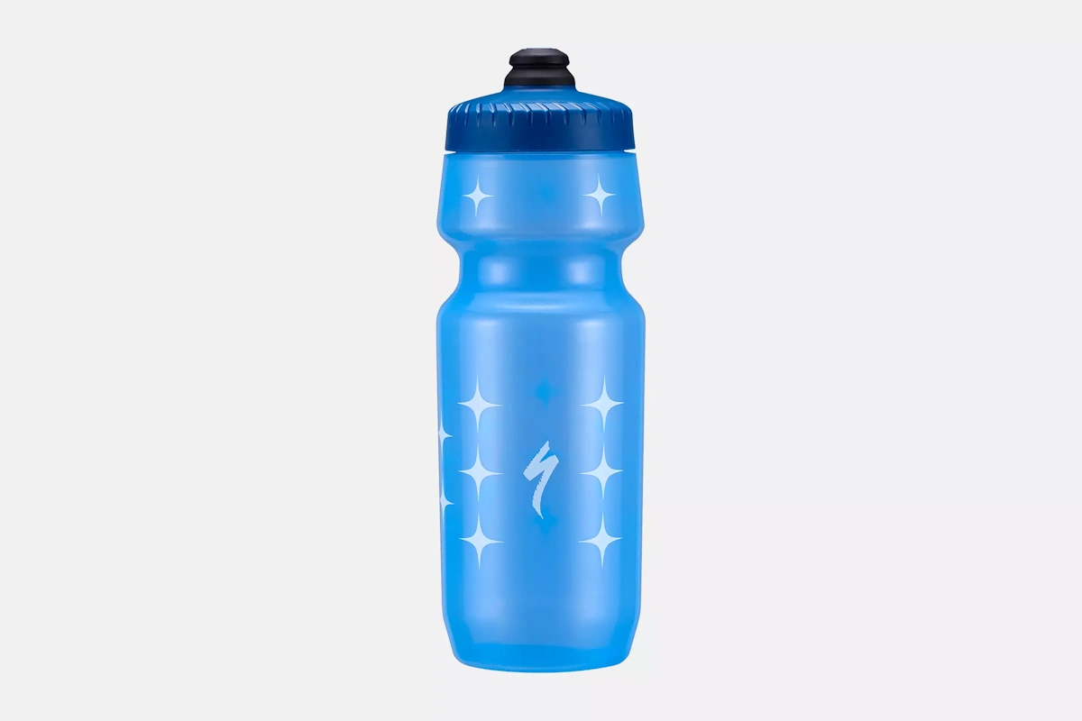 Bidón Specialized Big Mouth 700 ml Stars Tblue - tapa de rosca hermética, boca ancha y alto caudal