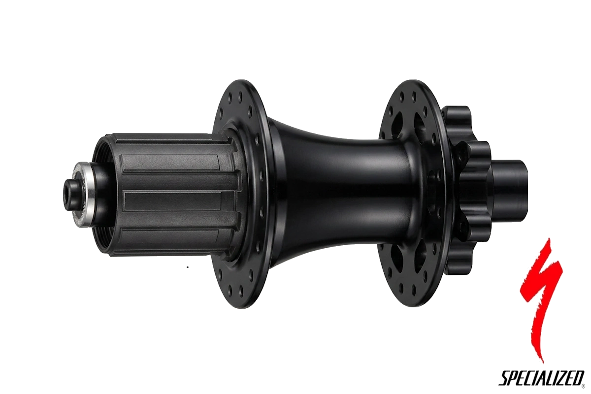 Buje trasero HiLo Specialized eje pasante 142x12mm disco 32H J-bend cuerpo Shimano HG rodamientos sellados S132800005