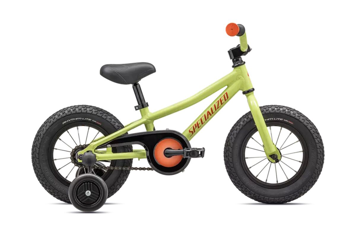 Bicicleta infantil Specialized Riprock Coaster 12", freno de contrapedal, neumáticos anchos y cuadro ligero.