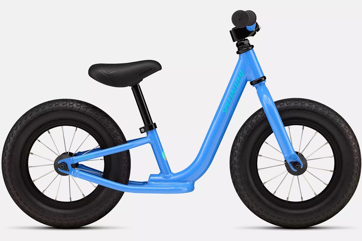 Specialized Hotwalk 12 pulgadas azul, bicicleta infantil de equilibrio sin pedales con cuadro de aluminio y neumáticos Airless.
