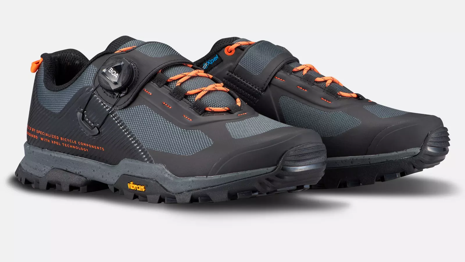 Zapatillas Specialized Rime 2.0 Hydroguard: Body Geometry, membrana Hydroguard, suela Vibram y cierre Boa. Protección contra salpicaduras para MTB.