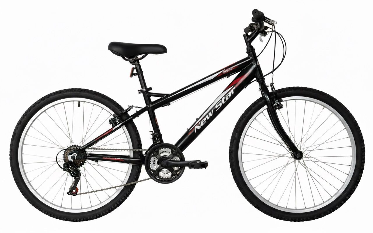 Bici infantil 24" de montaña con 18 velocidades, V‑Brake y ruedas de aluminio con cierre rápido. En thebike.es vendemos bicicletas, no juguetes