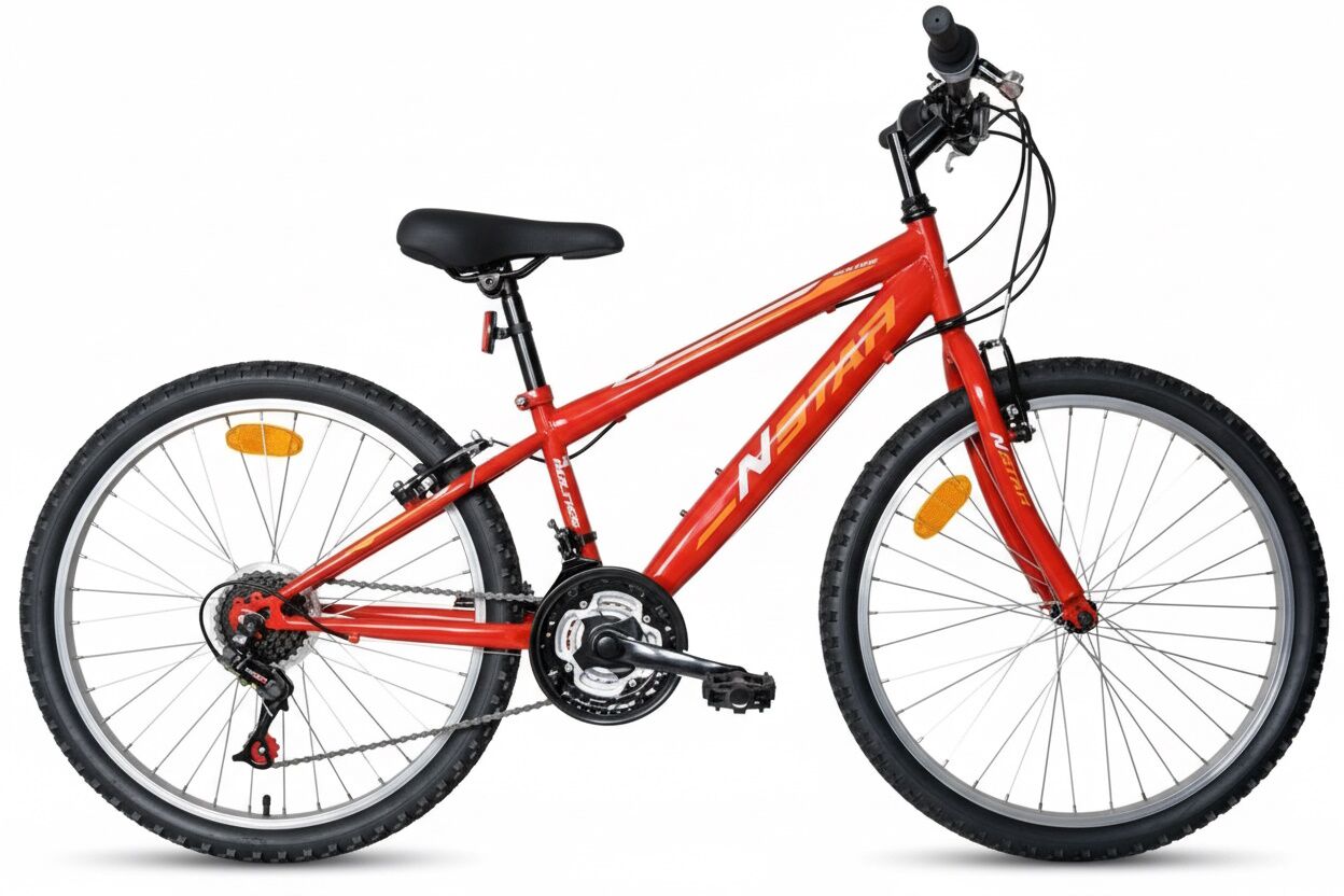 Bici infantil de niña 24" de montaña con 18 velocidades, V‑Brake y ruedas de aluminio con cierre rápido. En thebike.es vendemos bicicletas, no juguetes