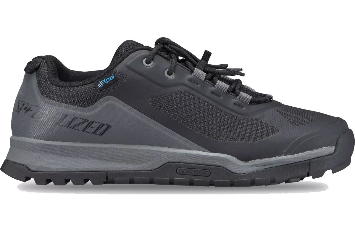Zapatillas Specialized Rime Flat MTB: agarre SlipNot, Body Geometry y X-PEL hidrófugo para trail y gravel. Comodidad para pedalear y caminar.