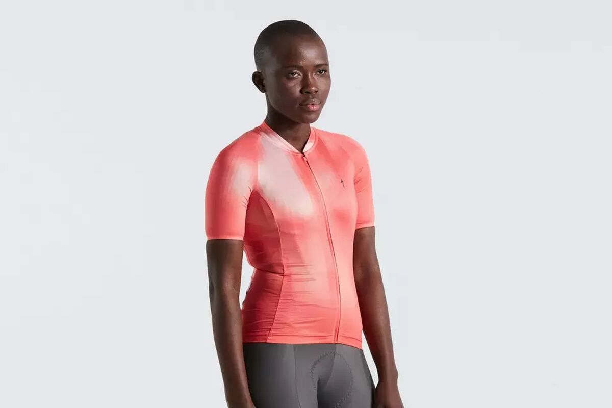 Maillot manga corta SPECIALIZED - SL AIR DISTORTION WMN - VIVID CORAL - Imagen 3