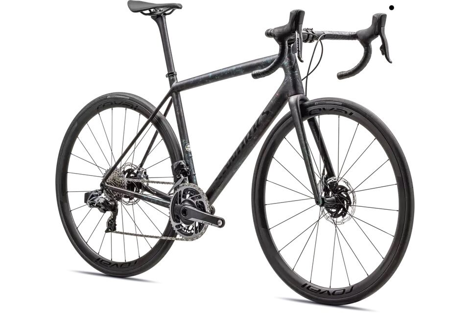 Specialized S-Works Aethos SRAM Red eTap AXS 2023, bicicleta de carretera ultraligera, carbono FACT 12r, transmisión electrónica, ruedas Roval, oportunidad modelo año anterior