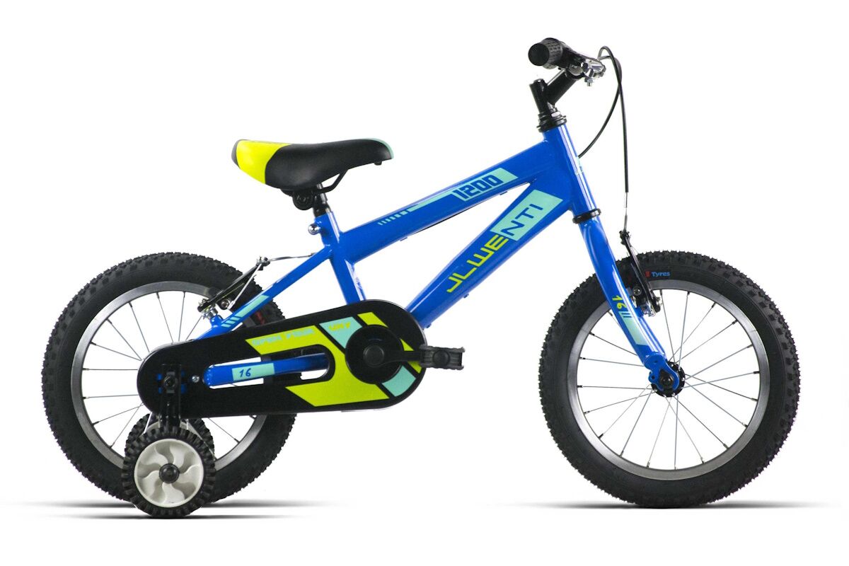 Bicicleta infantil de acero ultraligero de 16" para niños de 4 a 6 años y una estatura entre los 107 y 119cm de color azul