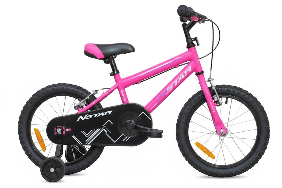 Bici infantil 16" segura y reparable. V‑Brake aluminio, estabilizadores y cubrecadena. En thebike.es vendemos bicicletas, no juguetes.