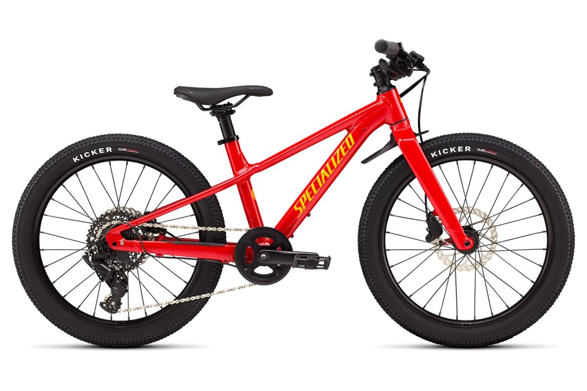 Specialized Riprock 20 INT 2026, MTB infantil, frenos hidráulicos Promax, transmisión 1x8 Acolyte 12-42T, llantas 25 mm, cableado interno.