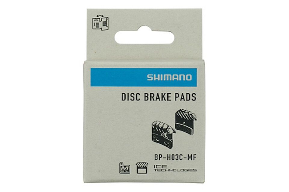 Pastillas de freno Shimano H03C-MF con aleta y muelle con pasador de aletas
