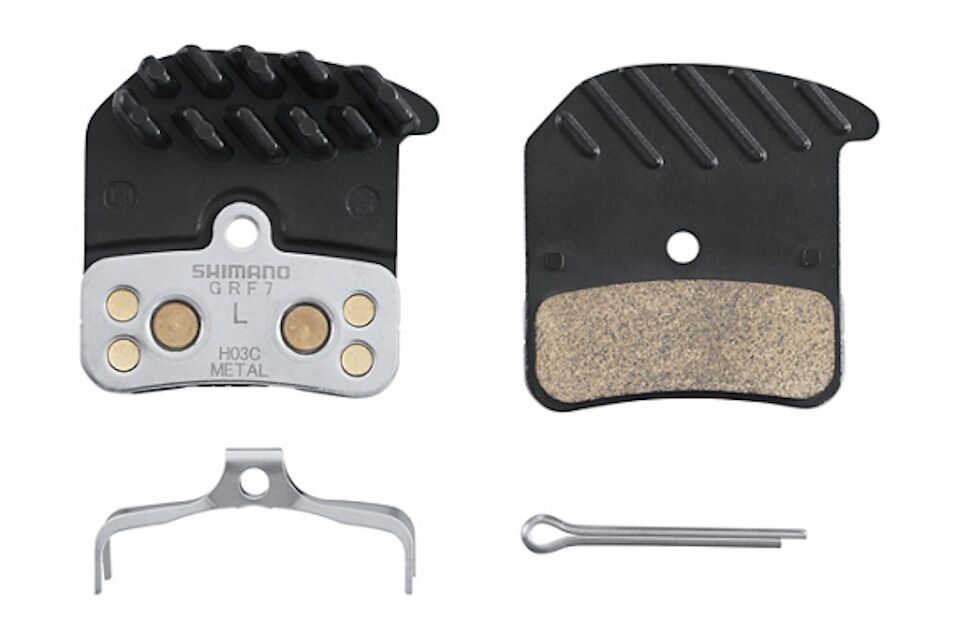 Pastillas de freno Shimano H03C-MF con aleta y muelle con pasador de aletas - Imagen 2