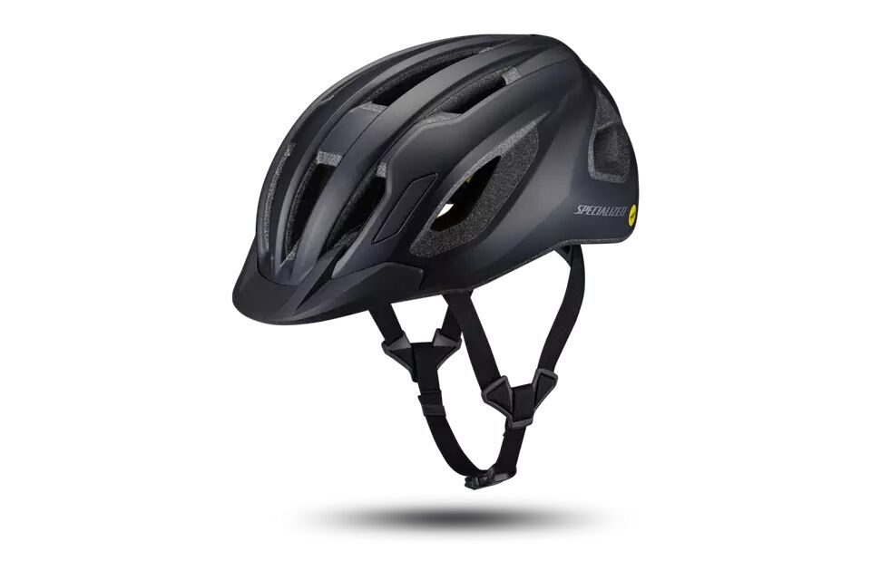 Casco Specialized Chamonix 3 negro original, casco carretera gravel urbano, ventilación avanzada, MIPS Essential Core, visera extraíble, Virginia Tech 5 estrellas, anti-falsificación, distribuidor oficial