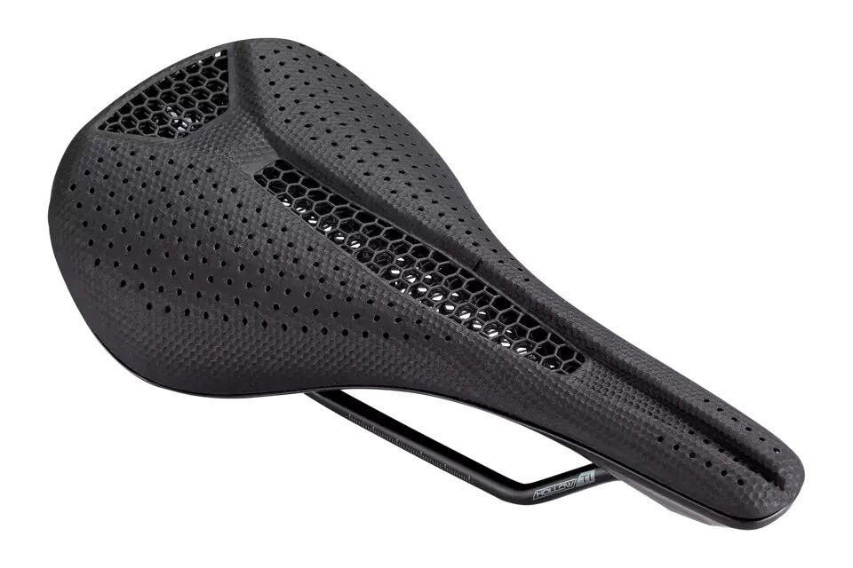 Sillín Specialized Phenom Pro with Mirror negro, estructura impresión 3D polímero líquido, carcasa carbono reciclado, raíles titanio, MTB gravel XC trail, 143 mm y 155 mm