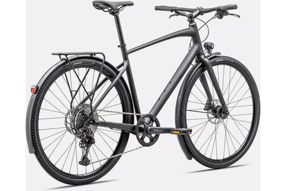 Specialized Sirrus X 3.0 EQ – Híbrida equipada para commuting y caminos con Shimano CUES 1x11 (11–50), buje dinamo, luces, guardabarros DRYTECH y portabultos Racktime - Imagen 7