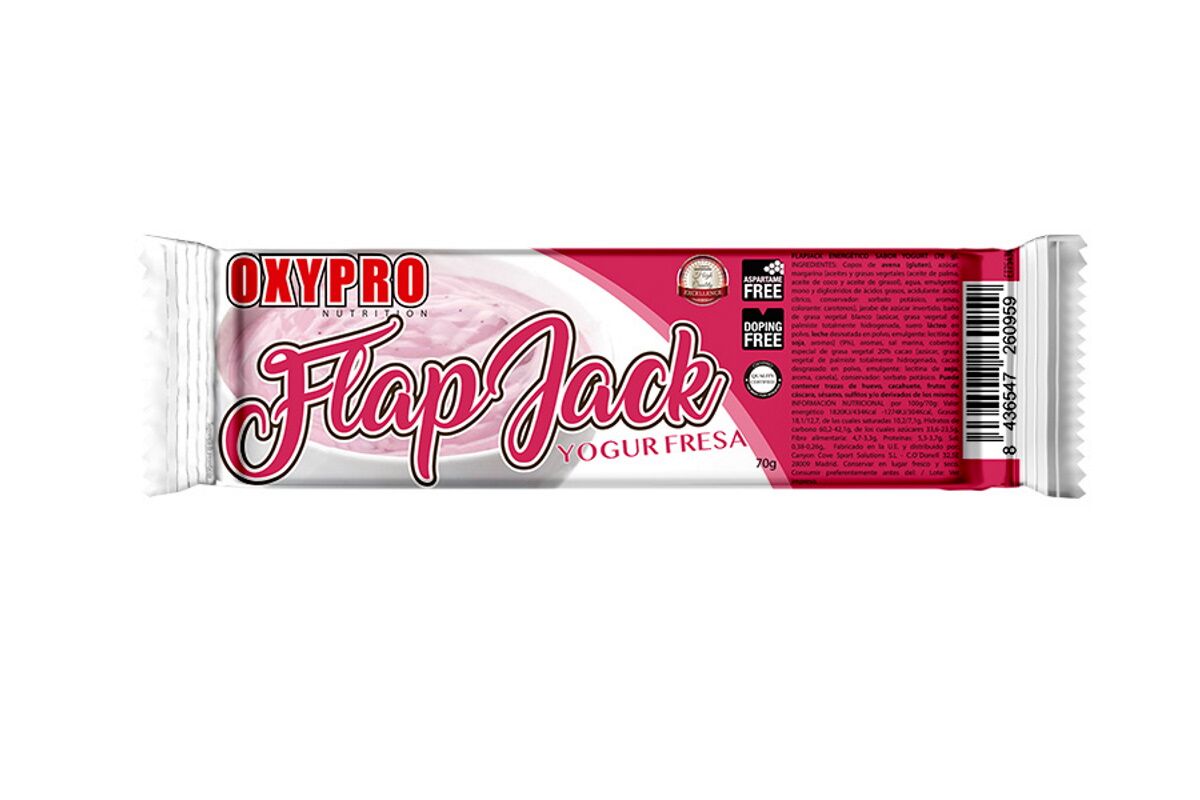 Barrita de avena OXIPRO - FLAP JACK - Yogurt fresa
