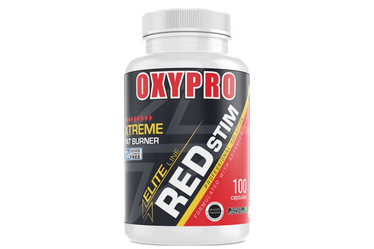 Quemador de grasa OXIPRO Red Stim - Fat Burner - 100 cápsulas