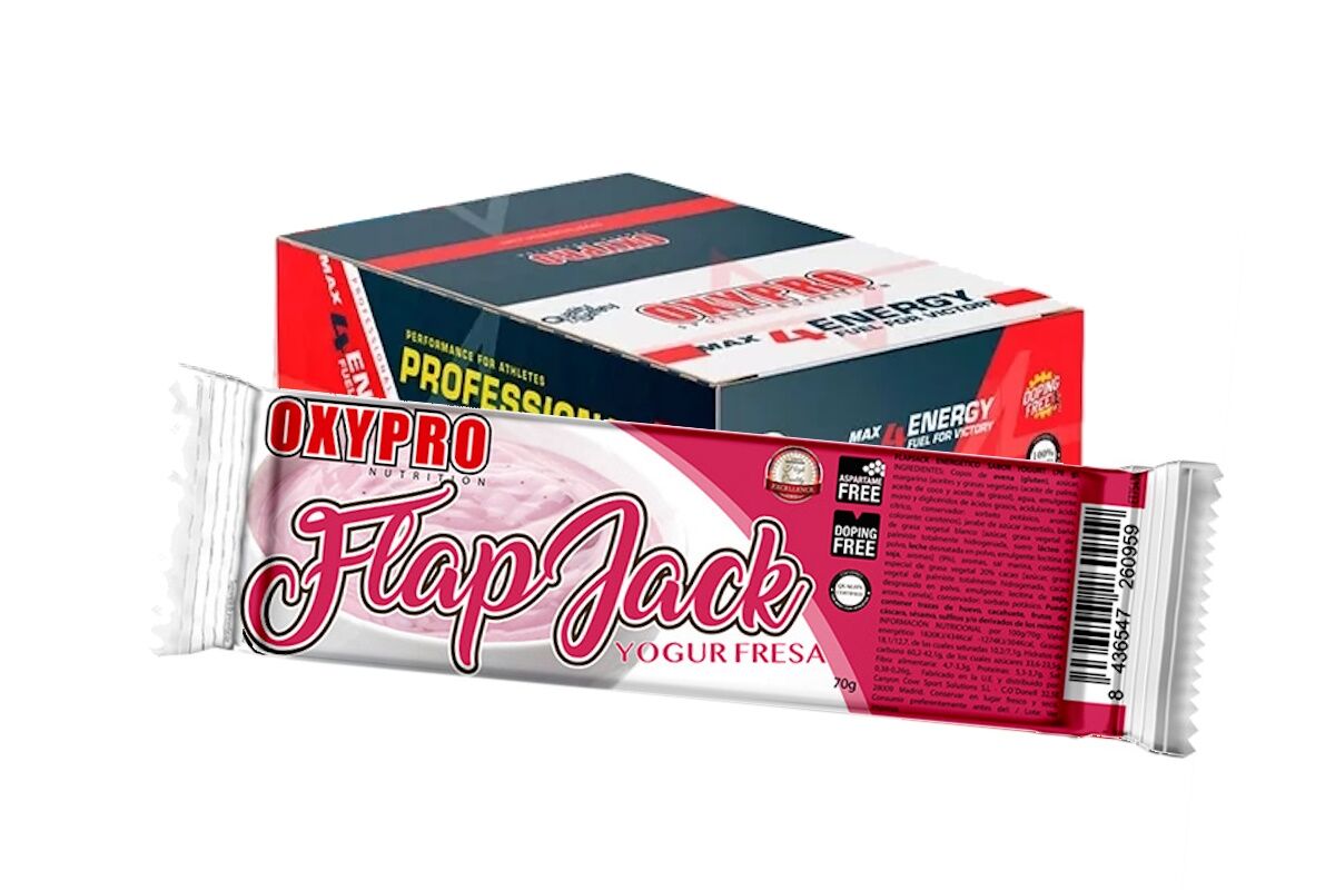 Barrita de avena OXIPRO - FLAP JACK - Yogurt fresa - Imagen 3