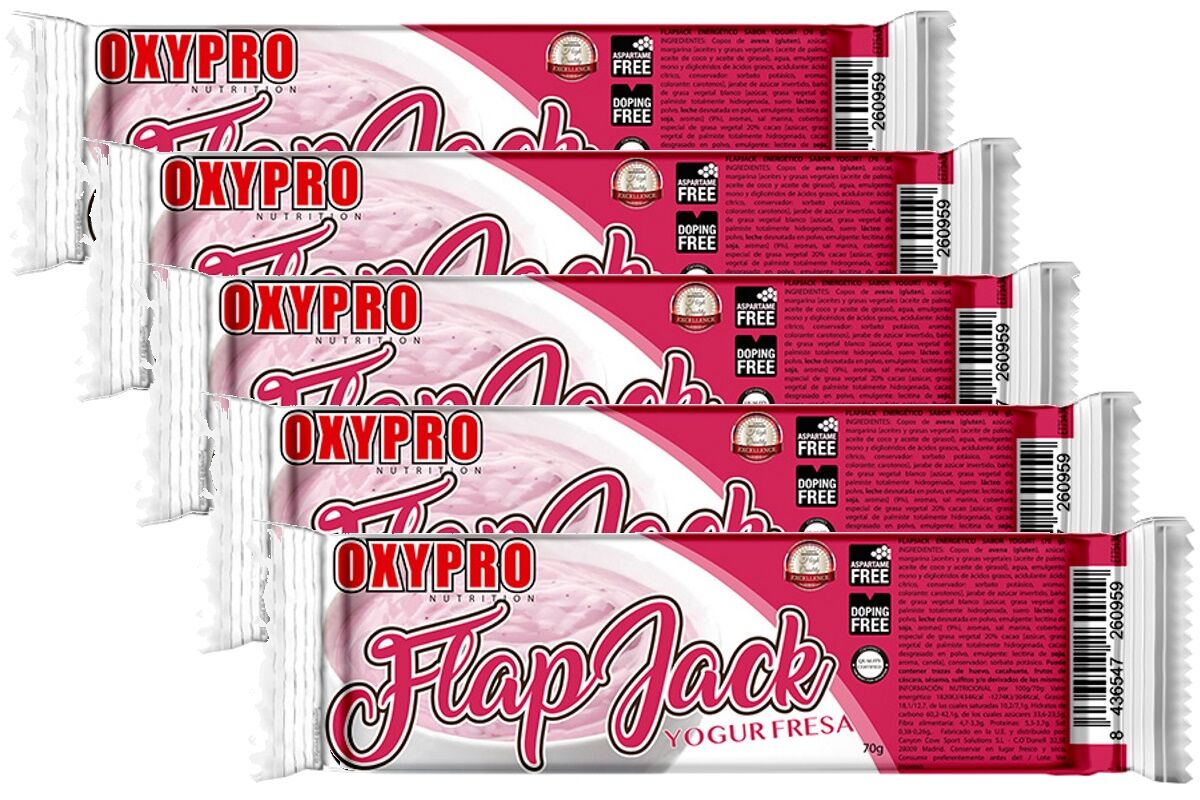 Barrita de avena OXIPRO - FLAP JACK - Yogurt fresa - Imagen 2