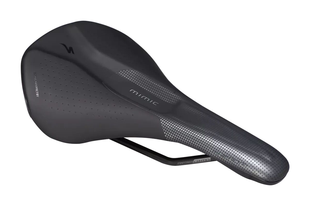 Sillín Specialized Phenom Comp con tecnología MIMIC, raíles huecos de Cr-Mo, acolchado de Nivel II, diseño Body Geometry y disponible en tres tamaños.