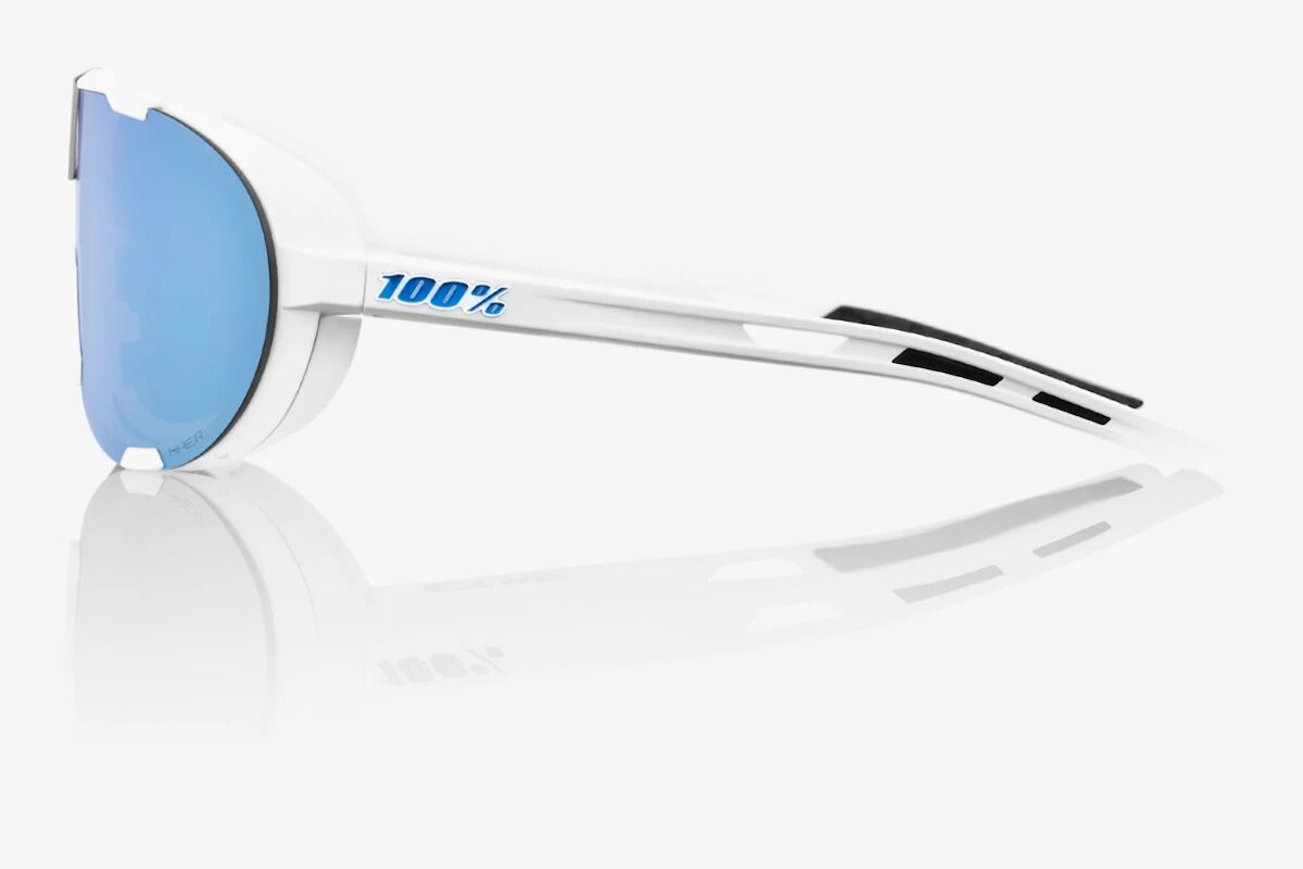 Gafas ciclismo 100% - WESTCRAFT - Soft Tact White - Hiper Blue Multilayer Mirror Lens - Imagen 3