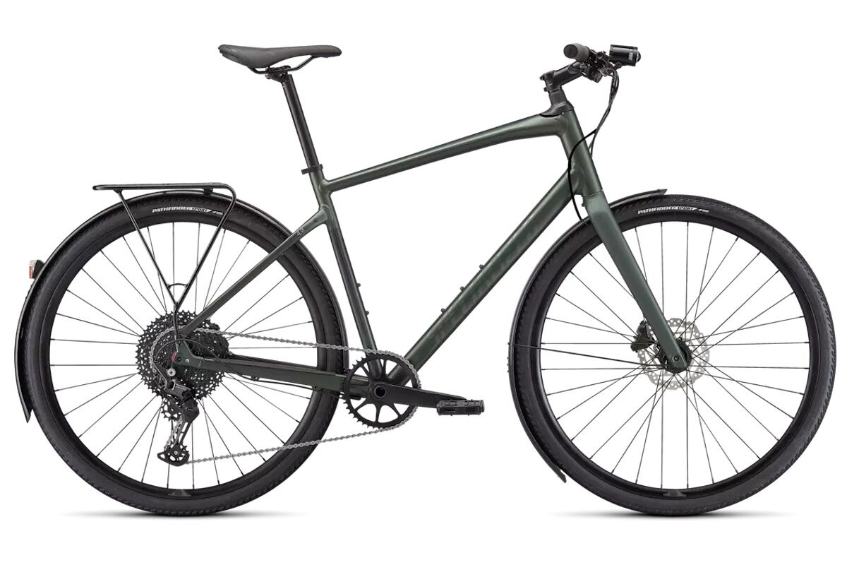 Specialized Sirrus X 4.0 EQ – Híbrida equipada con Future Shock 1.5 (20 mm), horquilla de carbono, Shimano Deore 1x12 (11–51), dinamo con luces, portabultos Racktime y guardabarros DRYTECH - Imagen 9