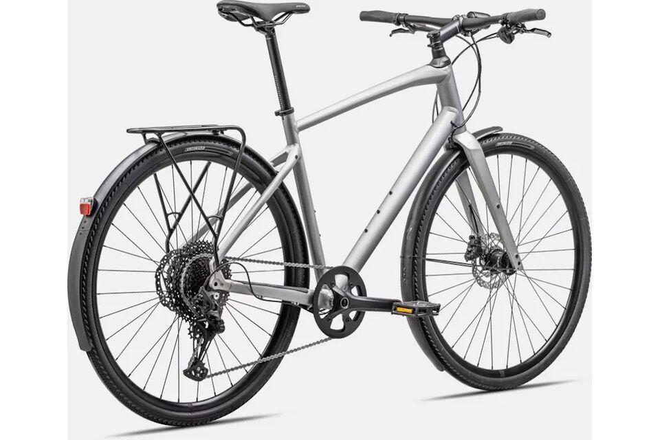 Specialized Sirrus X 4.0 EQ – Híbrida equipada con Future Shock 1.5 (20 mm), horquilla de carbono, Shimano Deore 1x12 (11–51), dinamo con luces, portabultos Racktime y guardabarros DRYTECH - Imagen 5