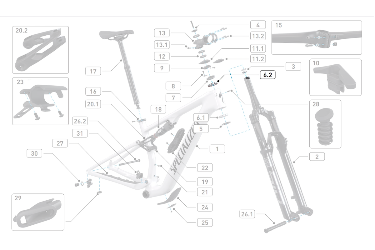 Rodamiento superior dirección CeramicSpeed SLT Specialized S252500005 49.5x40.5x6.5mm 45x45° - Imagen 2