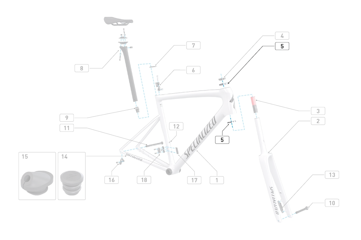 Rodamiento superior dirección Specialized S162500005 49.5x40.5x6.5mm 45x45° - Imagen 2