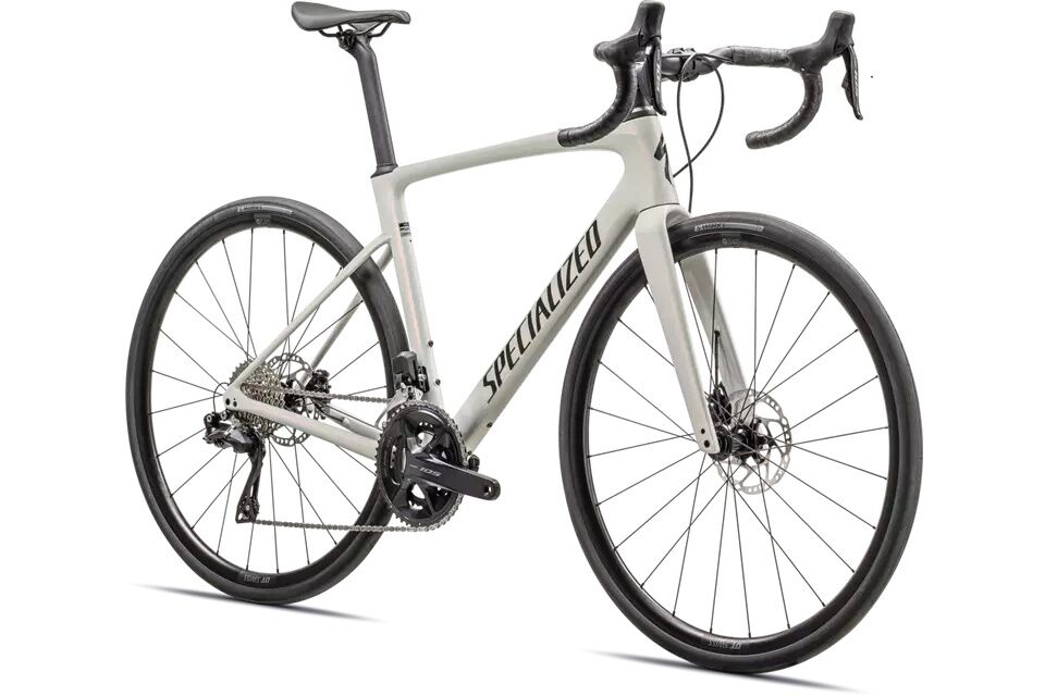 Bicicleta de gravel de carbono marca premium, Specialized Roubaix SL8 Comp 2025, bicicleta de carretera endurance carbono, Shimano 105, Future Shock 3.0, oportunidad modelo anterior