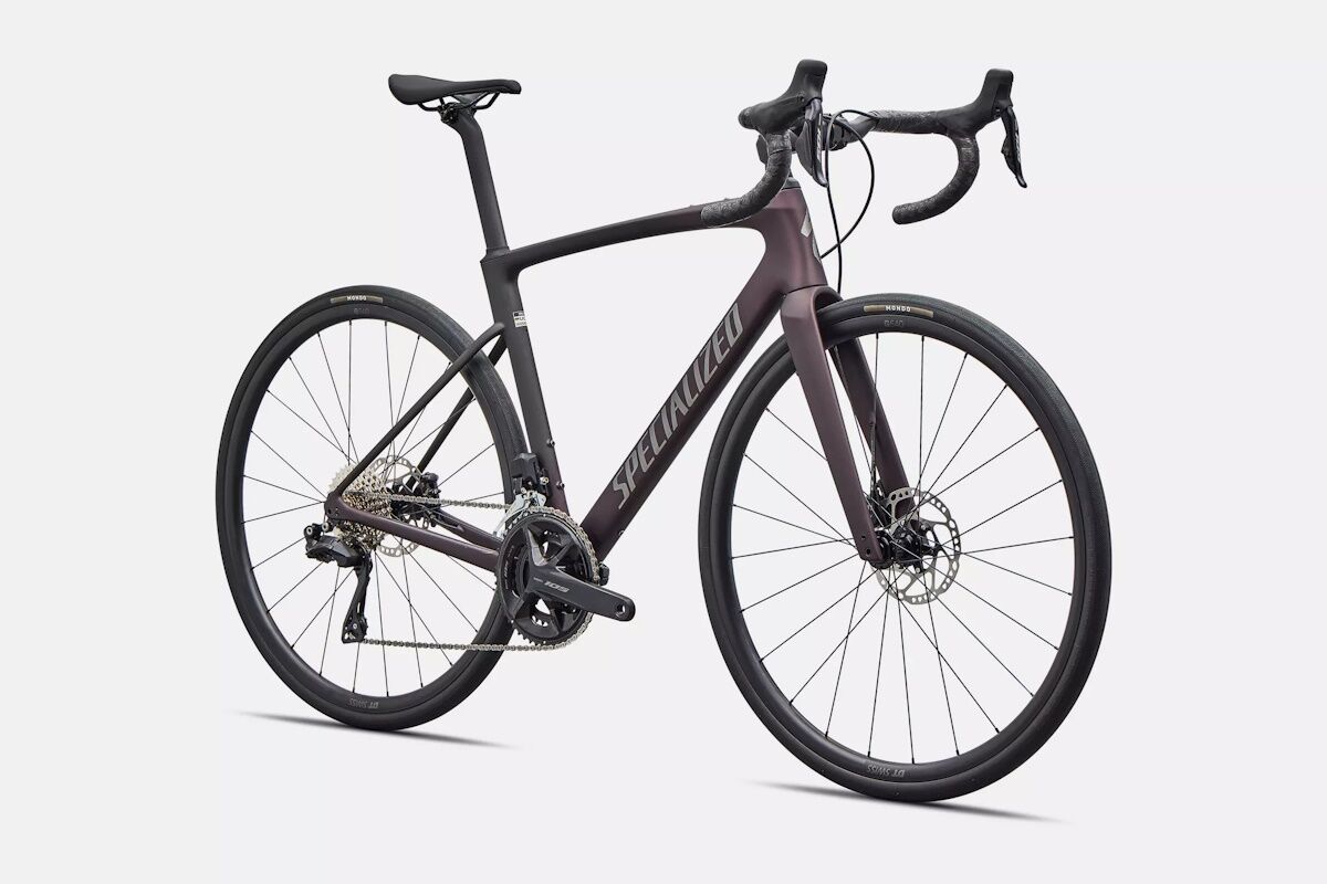 Bicicleta de carretera con suspensión y rueda gordas de carbono Specialized Roubaix SL8 Comp 2026 con Shimano 105 Di2 y Future Shock, mejor precio garantizado.