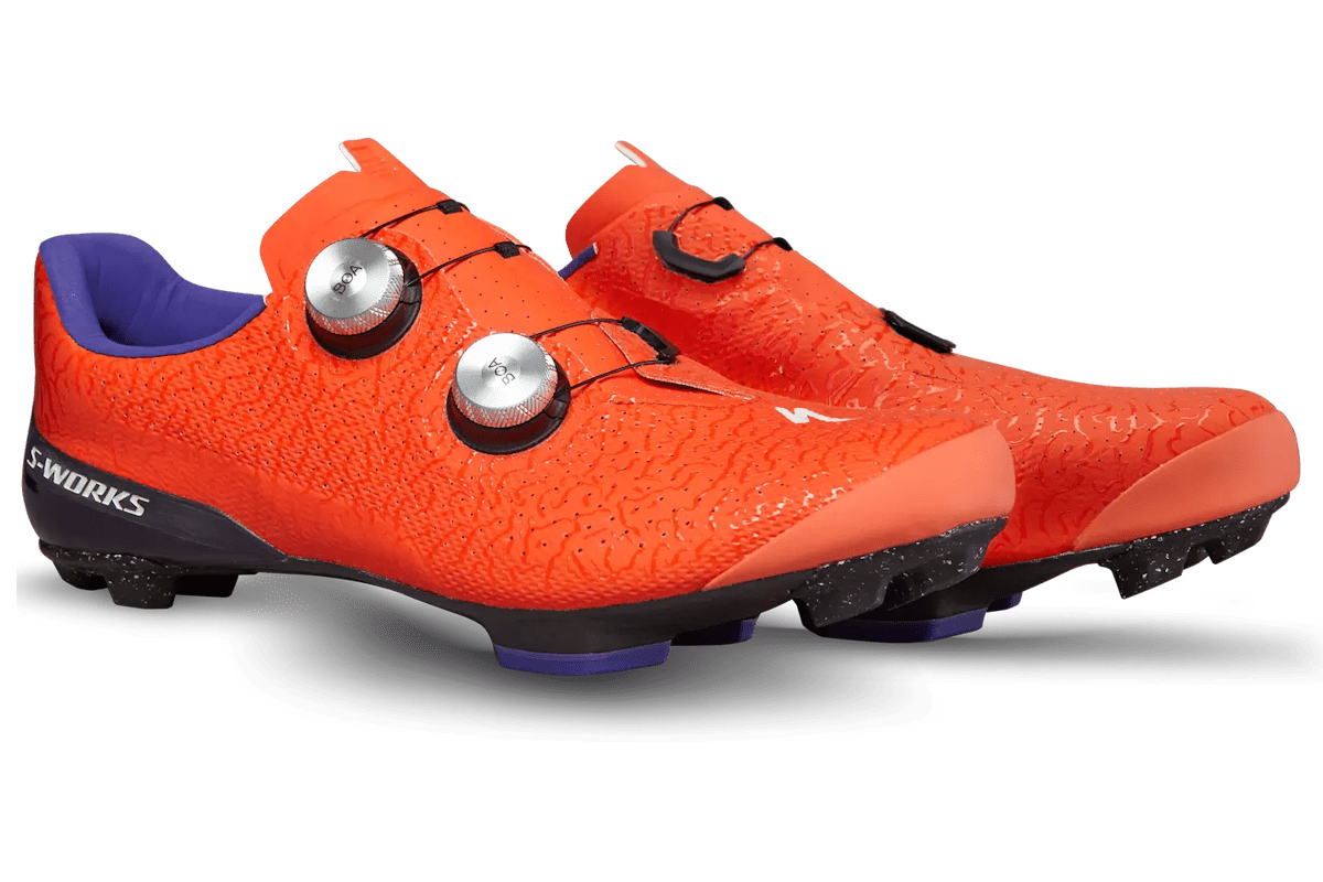 Zapatillas Specialized S-Works Recon MTB gravel Body Geometry suela de carbono color Cactus Bloom Blaze Deep Lake