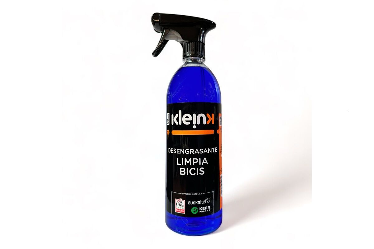 Limpiabicis Pro Klein 500ml Dieléctrico, limpiador profesional seguro para carbono, aluminio, plástico y componentes electrónicos de bicicletas de alta gama.