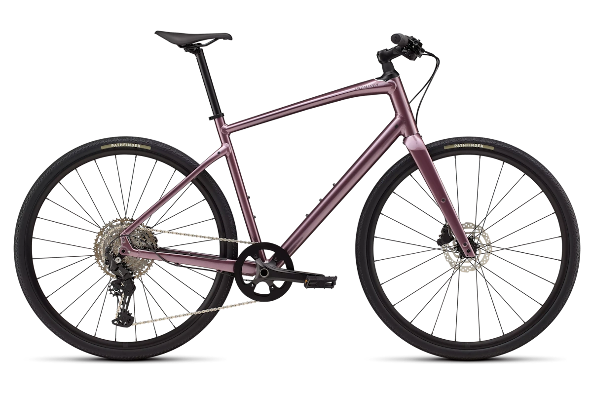 Bicicleta Specialized Sirrus X 4.0 2026 color Gloss Quartz Metallic, cuadro de aluminio A1SL, horquilla de carbono con Future Shock 1.5 y frenos de disco hidráulicos