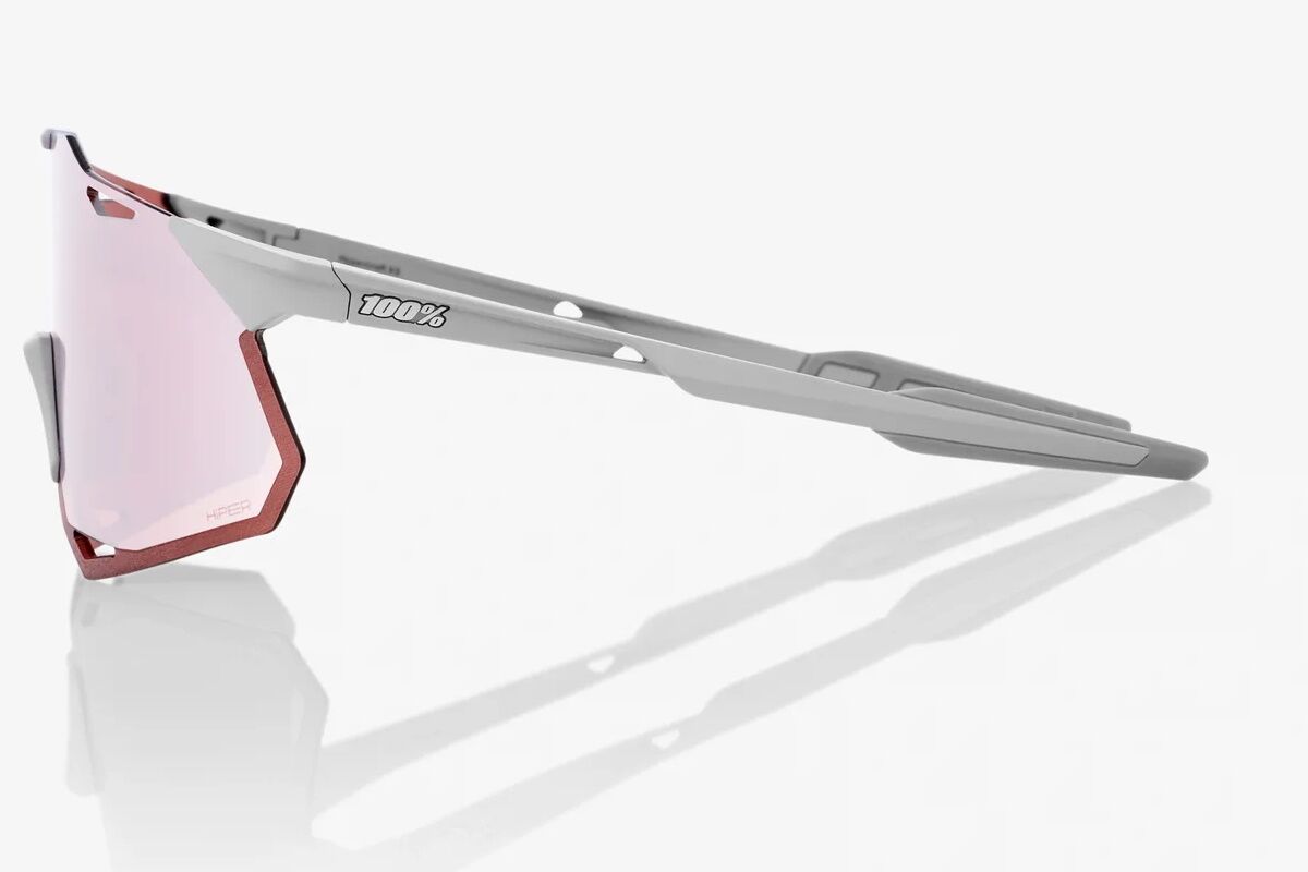 Gafas ciclismo 100% - HYPERCRAFT® XS - Matte Stone Grey HiPER® Crimson Silver Mirror Lens - Imagen 2