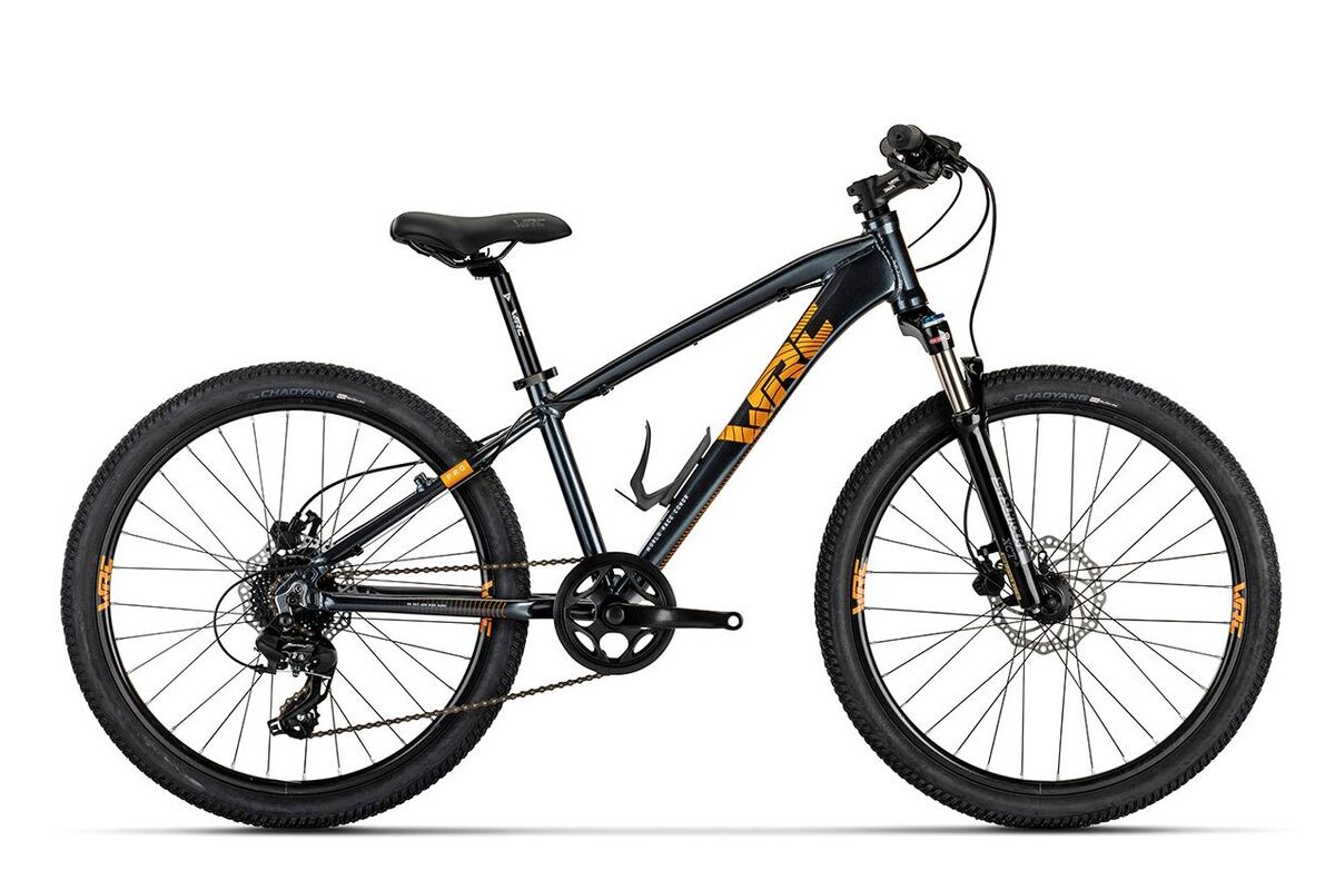 Bicicleta MTB niño 8 a 12 años - 24" - WRC PRO DISC - BLACK