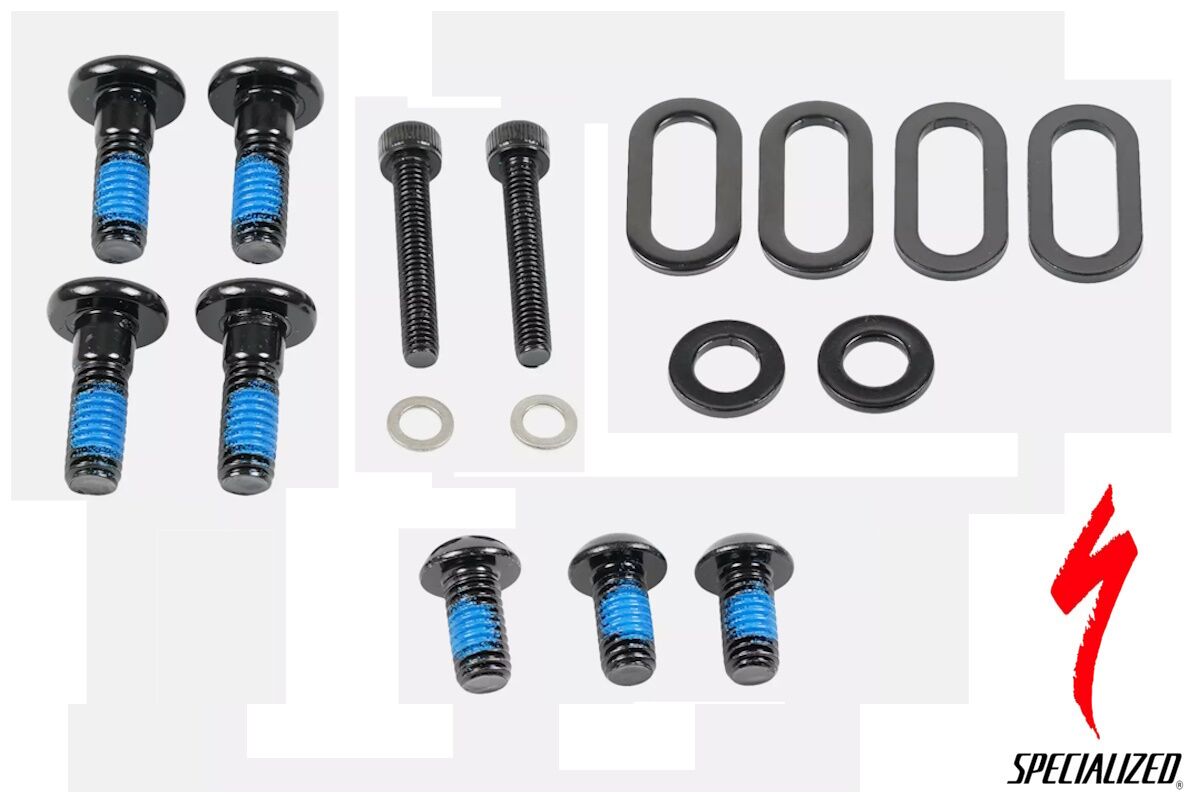 Kit de hardware de puntera deslizante DRO MY22 Vado/Como Specialized, incluye pernos, arandelas y placas.