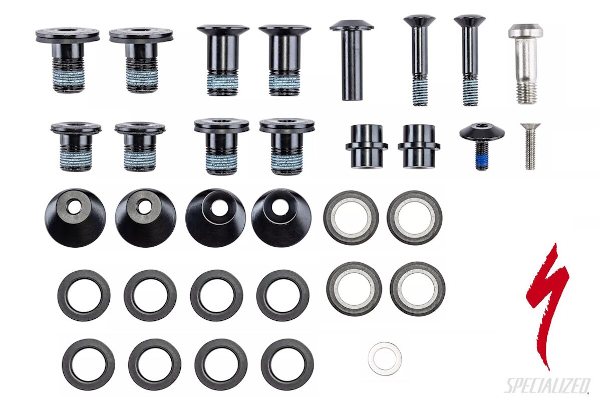 Kit de pernos de pivote de suspensión original Specialized para Turbo Levo SL Gen 2 de carbono 2023-2025, incluye todos los pernos y espaciadores, referencia S210500019, compatible con modelos S-Works, Pro, Expert y Comp.
