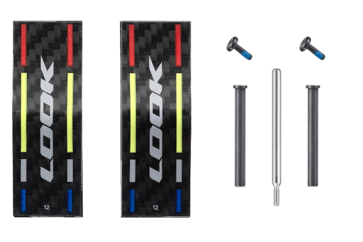 Kit de láminas LOOK Kéo Blade Carbon 12 con herramienta y ejes para ajustar tensión del pedal