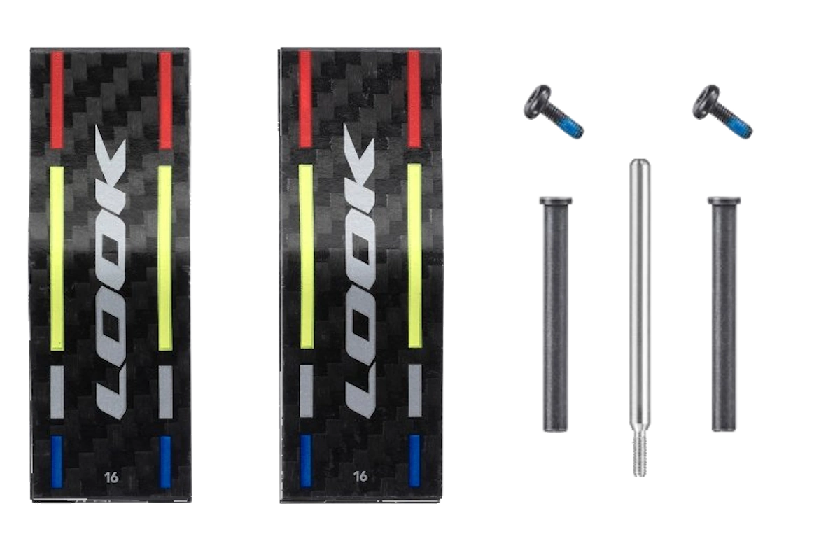 Kit de láminas LOOK Kéo Blade Carbon 16 con herramienta y ejes para ajustar tensión del pedal