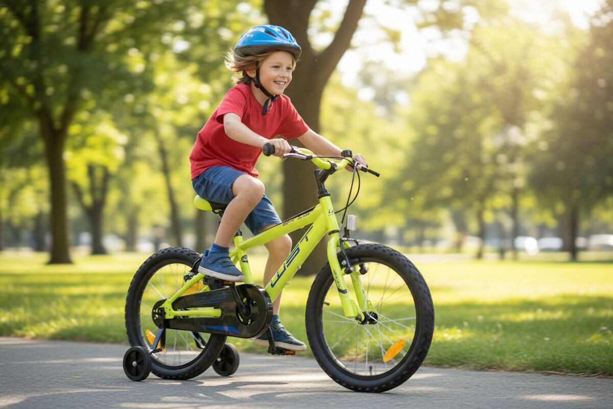 WST 18" Elegance – Bici infantil con V‑Brake de aluminio, estabilizadores y timbre - Imagen 9